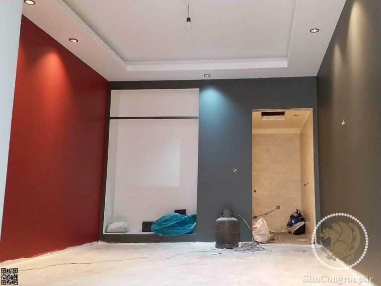 نقاشی رنگی دیوار اتاق خواب