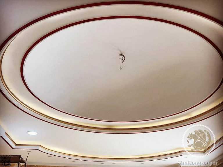 نقاشی گنبد گچ کاری شده سقف