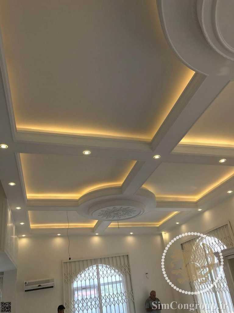 نورپردازی سقف گچ کاری شده منزل