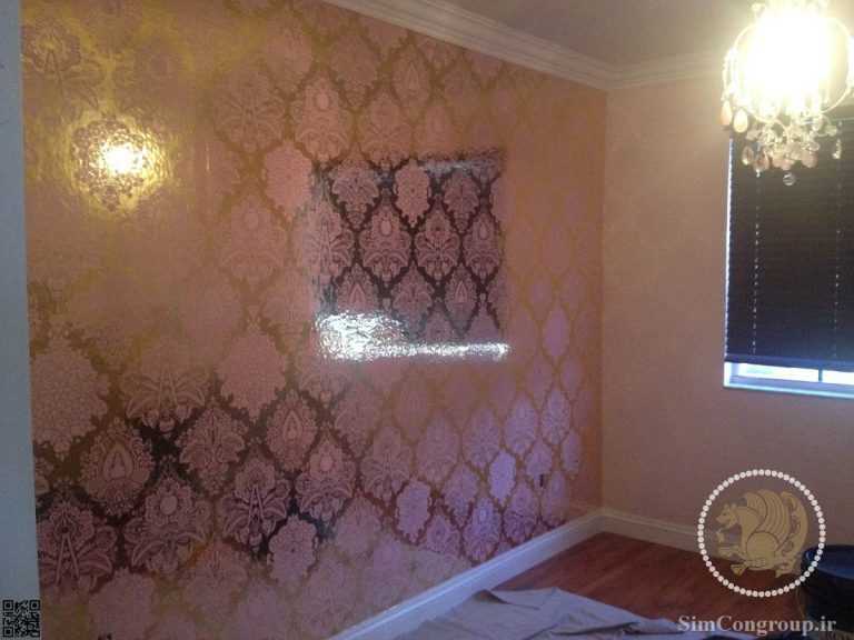 کاغذ دیواری آینه ای پذیرایی و اتاق خواب