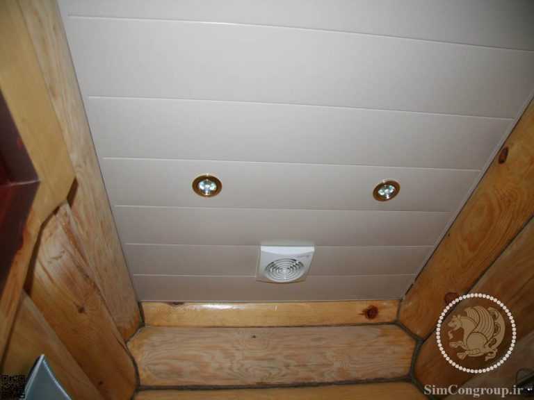 سقف کاذب دستشویی با تایل طولی