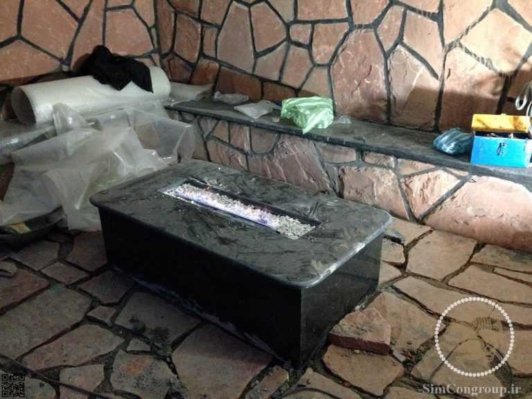 طراحی ویلا شومینه فضای باز