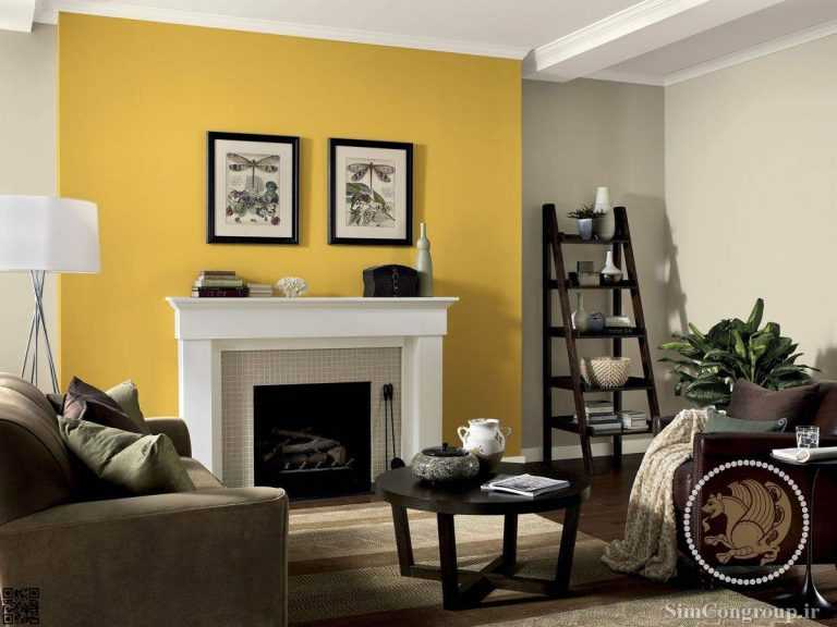 ترکیب زرد و سفید در رنگ خانه