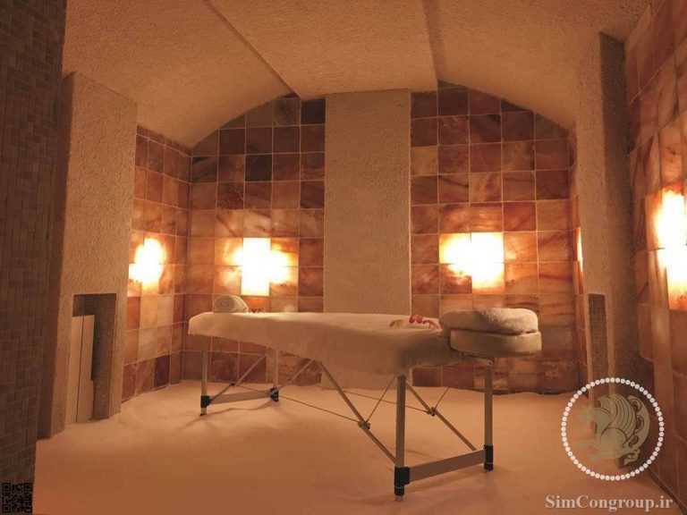 طراحی دیوار اتاق ماساژ و اپیلاسیون