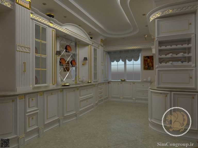 طرحی سه بعدی کابینت آشپزخانه ممبران