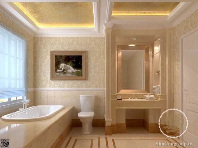 کاغذ دیواری در دکوراسیون حمام