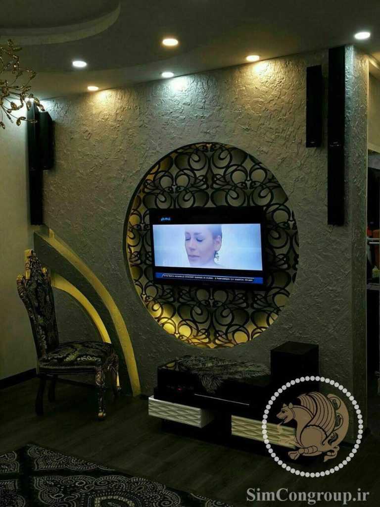 دکور کناف پشت تلویزیون