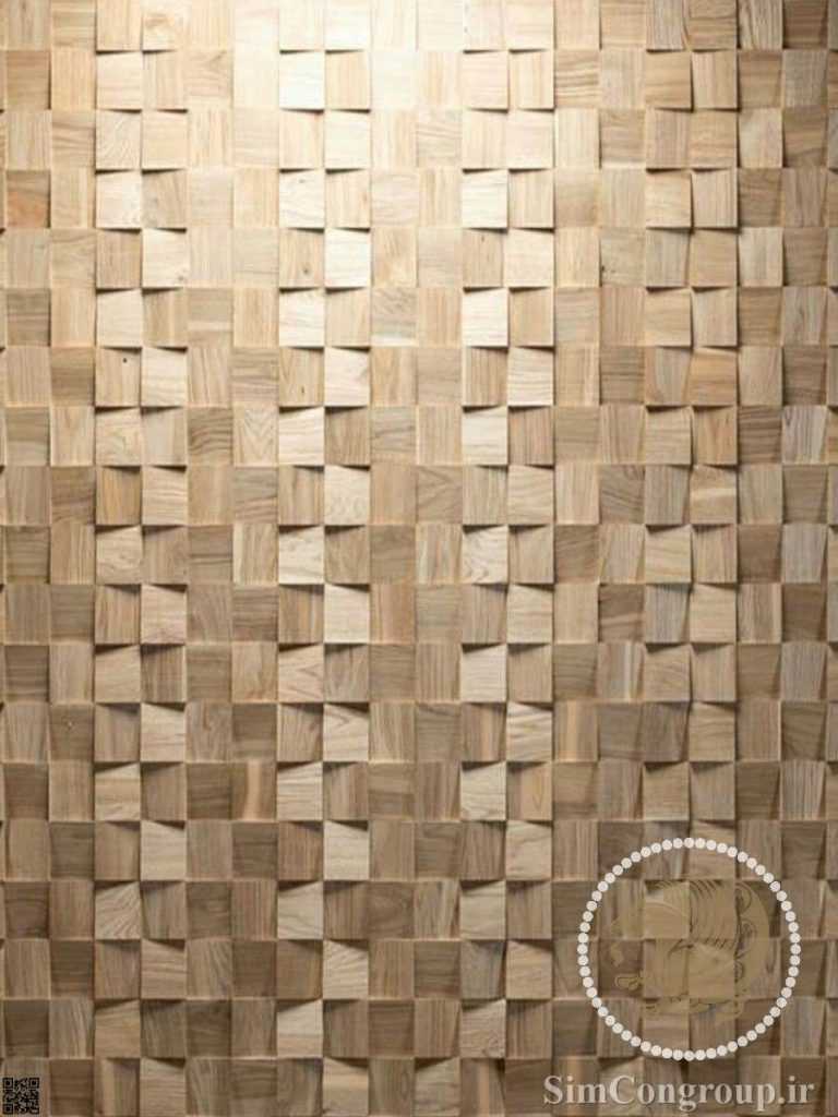 دیوارپوش برجسته چوبی