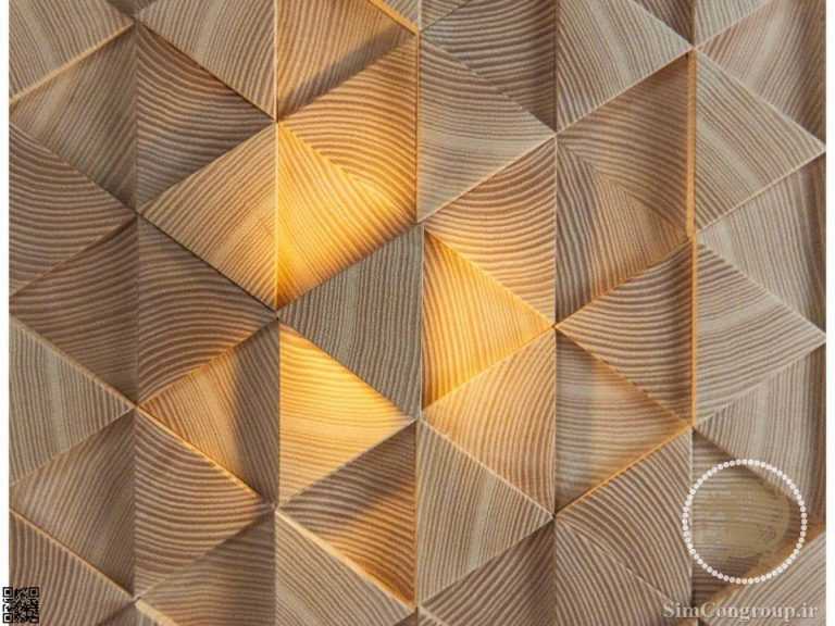 دیوارپوش سه بعدی چوب طبیعی