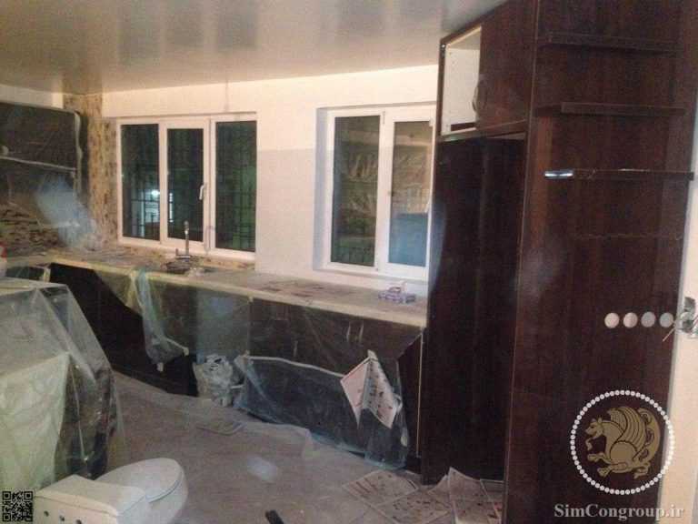 ساخت و نصب کابینت آشپزخانه خانه